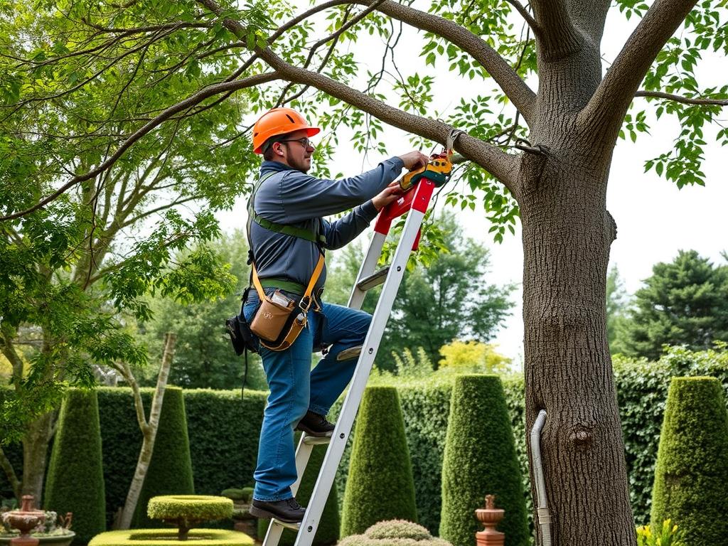 Travaux spécifiques de jardinage avec élagage d'arbres et tarif aménagement entretien jardin